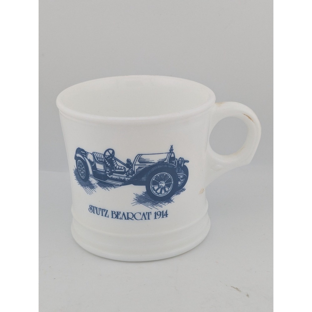 Vintage Ceramic Shaving Barber Mug Cup, Stutz Bearcat 1914, USA